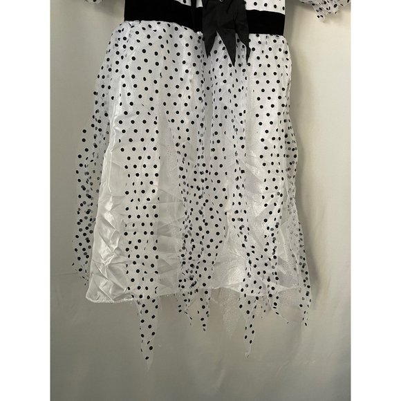 Rubies Opus Collection White/Black Polka Dot Tulle Ghost Girl Halloween Costume - Picture 3 of 10